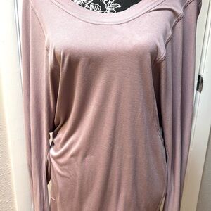 BCBGMaxAzria Purple Long Sleeve Relaxed Tunic